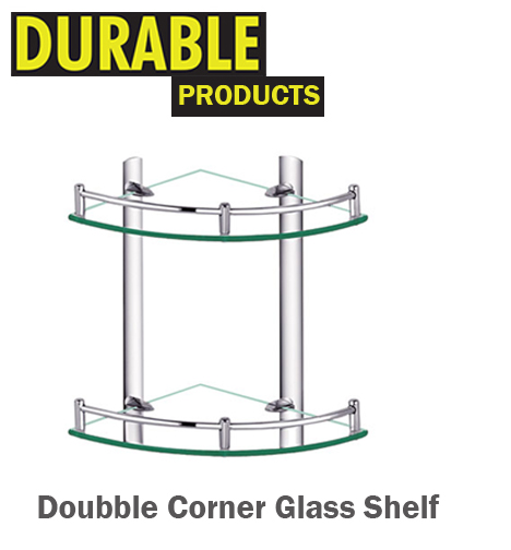 Doubble Corner Glass Shelf